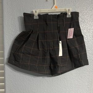 Black Plaid Women's Shorts